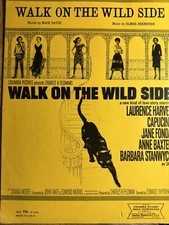 M 1962 JANE FONDA Movie sheet music WALK ON THE WILD SIDE