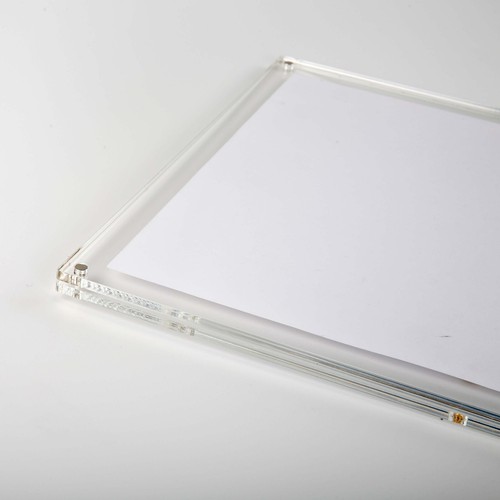 Clear Acrylic L Photo Frame 5x7" Sign Holder Portrait/Landscape Desktop Stand - Picture 13 of 26