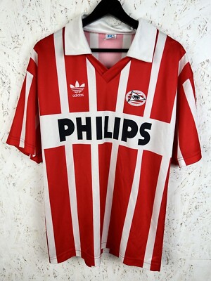 ビンテージ！psv 90-92 ユニフォーム Vintage Adidas PSV Eindhoven 1990/92 Home Kit Soccer Jersey Size L