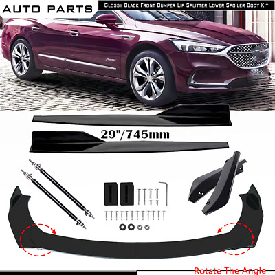 Front Bumper Lip Spoiler Rear Side Skirt Splitter Strut For Buick LaCrosse Regal