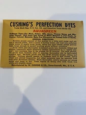 Vintage Cushing’s Perfection Dyes Aquagreen