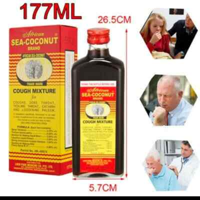 African Sea-Coconut Brand Mix Relieves Coughs / Soothes Throats x 1 Bottle