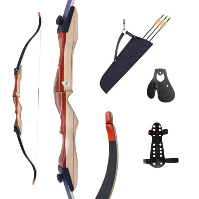 FRANKS-CASTLE Bogenset Recurvebogen Ragim Wildcat Black 70" mit Zubehör und Pfeilen