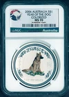 2006 P Australia Pure Silver Lunar Year Dog Colorized NGC MS 70 1 oz Coin MS70