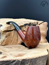 B Barling & Sons 2265 Smooth Finish Bent Brandy Shaped Smoking Pipe