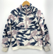 Athleta Girl Sherpa Fleece Pink Purple Camo Youth Size XL / 14
