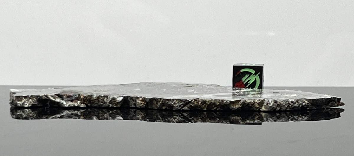 NWA 13855 (93.35g) Iron Meteorite, Full Slice Etched & Stabilized