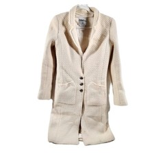 Chanel Ladies Wool Angora Coat Cream Size 34 Coats France 5703306