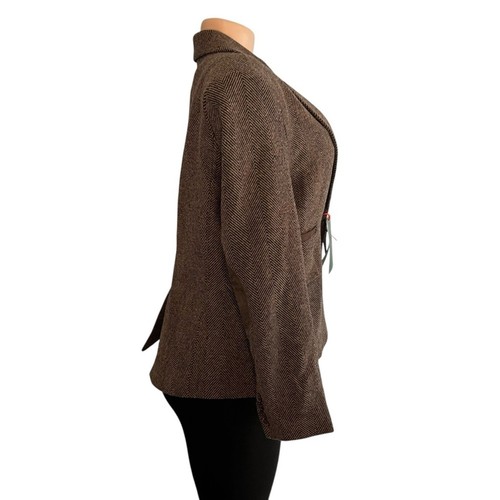 Tru Clothing Blazer Tweed Fischgrät Wolle klassisch Vintage 20er Jahre Stil Größe 8 - Bild 5 von 10