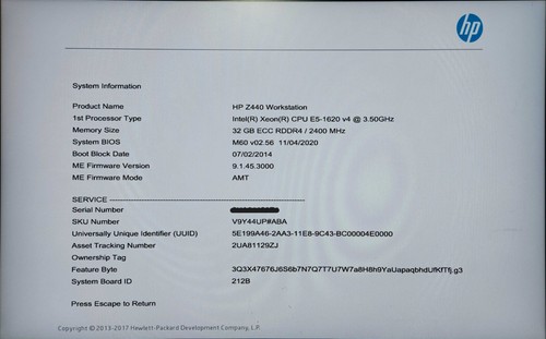 HP Z440 Workstation, Xeon E5-1620v4 3.5GHz, 32GB DDR4, 2TB HDD, K2000 - Zdjęcie 5 z 8