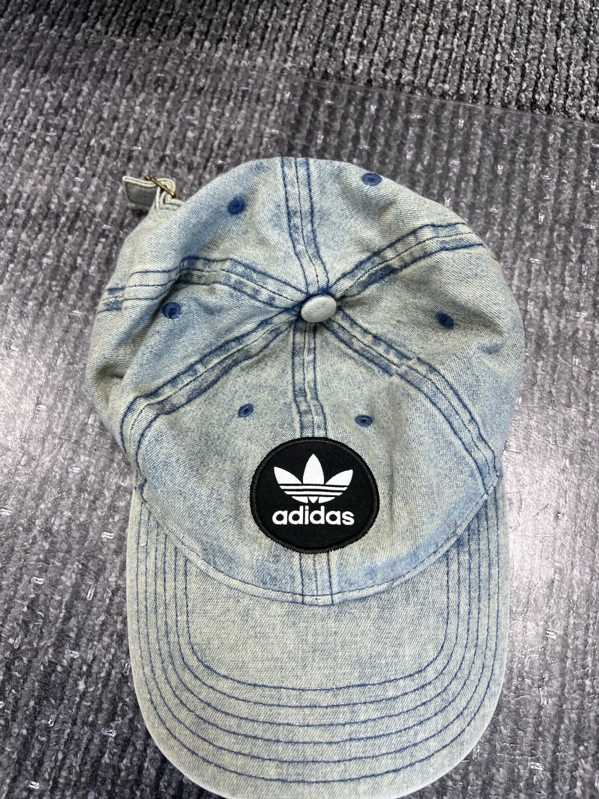 Adidas Three Stripe Unisex Denim Blue Cap Adjustable Dad Hat
