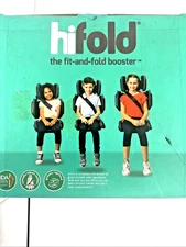 Adjustable Kids High Back Booster Car Seat with Strap  Slate Grey NEW