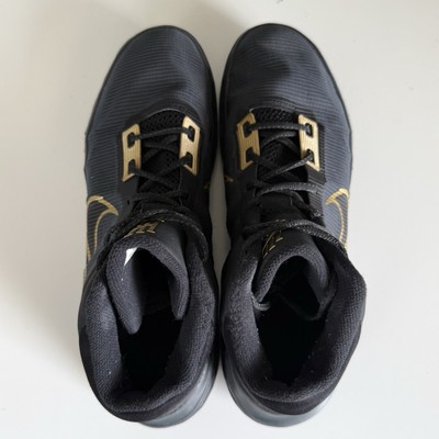 Nike Kyrie Flytrap 4 black metallic gold basketball sneakers | eBay