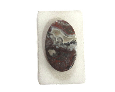 Crazy Lace Achat mit Druse - Agate Cabochon 36,7x23 mm 38 ct. Nr. U30761