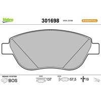 Valeo 301698 Bremsbelagsatz FüR Fiat Lancia Bremse BremsbeläGe