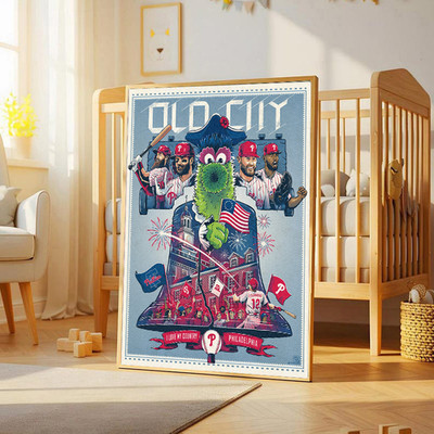 Philadelphia Phillies Philly Mascot Baseball Poster Sports Wall Art