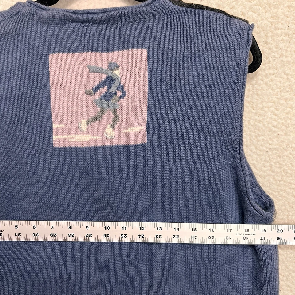 De colección. Suéter Chaleco Tejido Invierno Elementos Clásicos Para Mujer’s 1X Navidad Patinaje sobre Hielo Foto 4 de 4