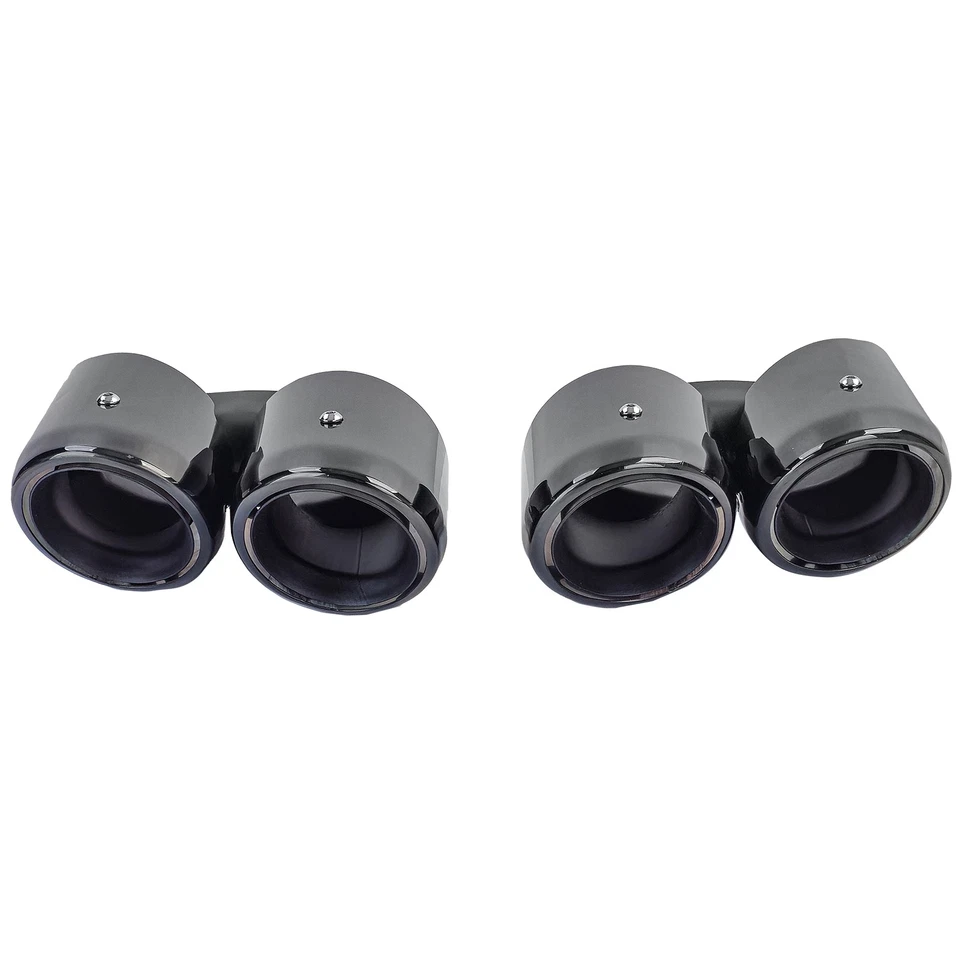 Auspuff Doppel Endrohre Schwarz passt für Porsche Panamera 971 243kW 330PS - Bild 4 von 4