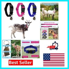 Bright  Adjustable Goat Collars with Bells   3 Durable Collars for Farm Animals
