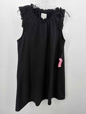 Pre-Owned Sundays Black Size 2 Shift Knee Length Sleeveless Dress