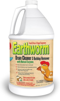 Earthworm Drain Cleaner - Deodorizer - Natural and 64 Fl Oz (Pack of 1) 