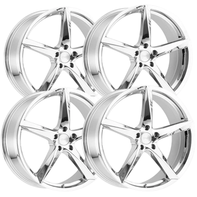 Set-4) MKW M120 20x8.5 5x4.5/5x114.3 Chrome 35mm Wheels Rims 20