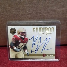 2009 Press Pass Gridiron Graphs B.J. Raji RC Auto #GG-BR Boston College 