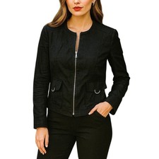 Basler Womens Italian Linen Full Zip Jacket S...