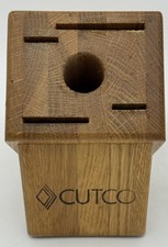 Cutco 5 Slot Knife Block Wood Oak - Made in the USA - Block Only