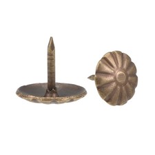 Upholstery Nails Tacks 10mm Head Dia Round Thumb Push Pins Bronze Tone 35 Pcs