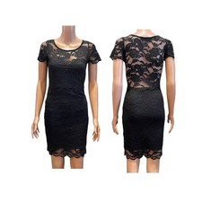 ambiance Black Lace Mini Sexy Dress Small