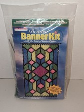 The Beadery Beaded Banner Kit Geometric Look of Stained Glass 5250