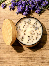 Set of 2 Handmade Vanilla Sandalwood Essential Oil Scented Soy Candles, 8oz tins