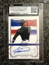 2020 National Treasures Jasson Dominguez International Auto #/49 CGC Auth