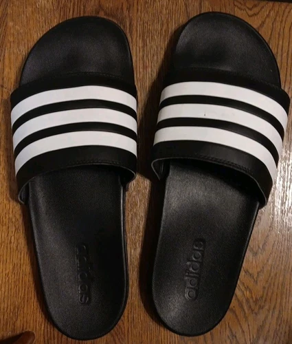 SANDALI COMODI ADIDAS 3 STRISCE UOMO SLIDES US UOMO TAGLIA 12 NERI
