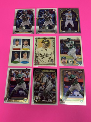 #ad SHEA LANGELIERS 2023 Bowman Topps ROOKIE RC LOT X9 Athletics ALL STAR HOT 🔥 $7.59