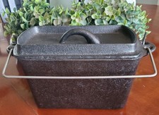 Cast Iron Bread Loaf Pan with Lid removeable handle pre seasoned sourdough NEW