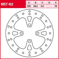 TRW Bremsscheibe MST452 | FüR Honda NSC WH Vision 14 Zoll 50 2014 AF73 Vorne | 1