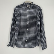 Everlane shirt mens small S blue gray check plaid button down dress office work