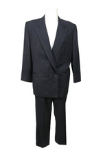 Gianni Versace Couture  Herren Anzug  Gr. 54 grau gestreift   ( S 9044 )