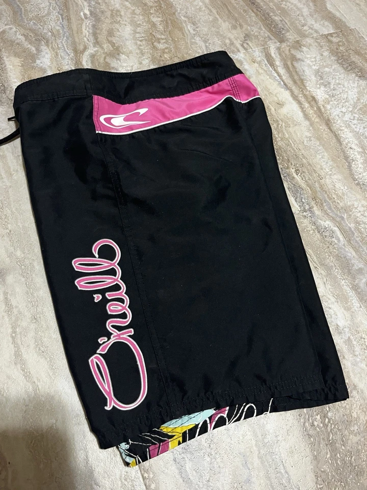 Vtg Oneill Women's Board Shorts Floral Swim Surf Size 7 Waist 31 Vintage Core - Image 4 of 4