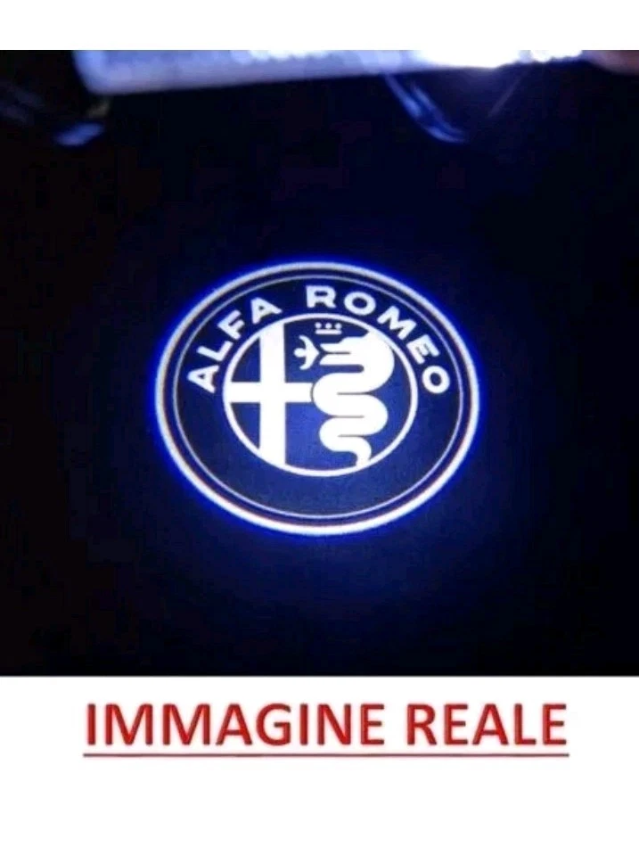 2 PROIETTORI LOGO Luci cortesia LED Alfa Romeo MITO 159 Giulietta Stelvio Brera - Immagine 3 di 4