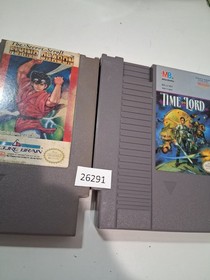 2 retro Nintendo video games NES  26291 wt11 Time Lord, Flying Dragon the secret