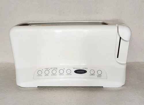 Cuisinart Toaster Total Touch Long Slot Bagel, Defrost Cancel White