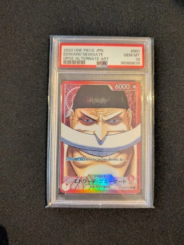 PSA 10 Edward Newgate OP02 Alt Art One Piece Card Japanese Whitebeard #001