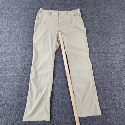 Duluth Trading Pants Womens 14 X 33 Flex Nylon Stretch Outdoor Hiking Wind Beige - Picture 17 of 20