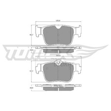 Tomex Brakes Bremsbelagsatz Bremsklötze hinten 5WA698451C 5WA698451F 21300903