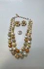 Vintage Faux Pearl Gold Tone Jewelry Set, 52.4g — photo 4