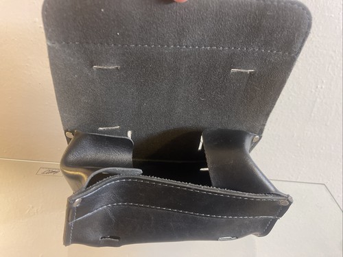 Bolso pequeño de cuero negro Harley Davidson para motocicleta 8L × 5H x 4W excelente estado - Imagen 4 de 8