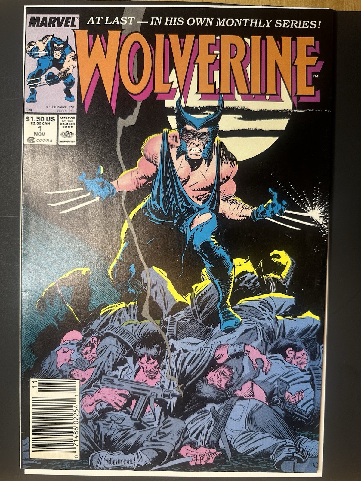 Wolverine #1 Newsstand Variant (Marvel Comics November 1988)
